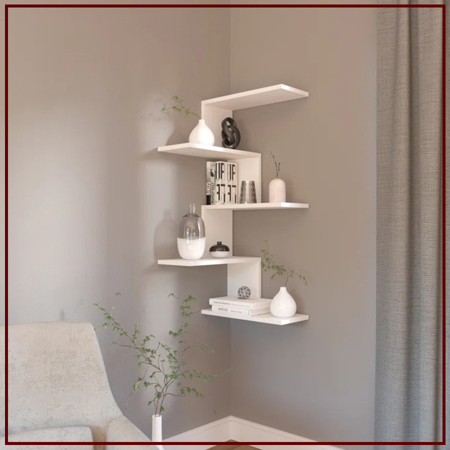 kệ treo góc gỗ công nghiệp