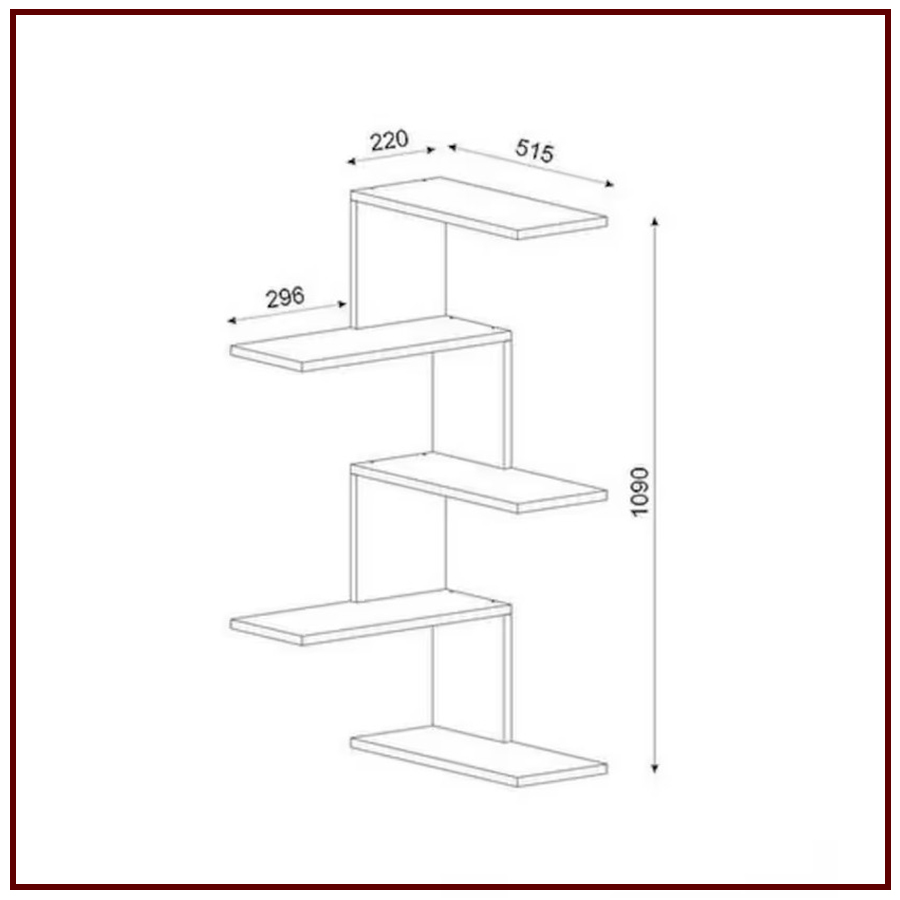 kích thước chi tiết kệ gỗ công nghiệp