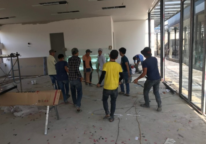 Tháo dỡ di dời vách kính văn phòng