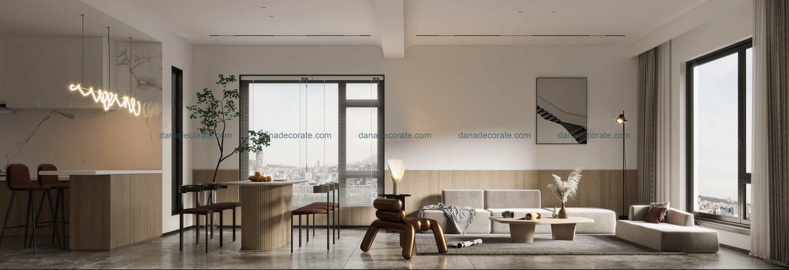 Thiết kế thi công nội thất căn hộ trọn gói theo phong cách kiến trúc nội thất hiện đại tại Đà Nẵng