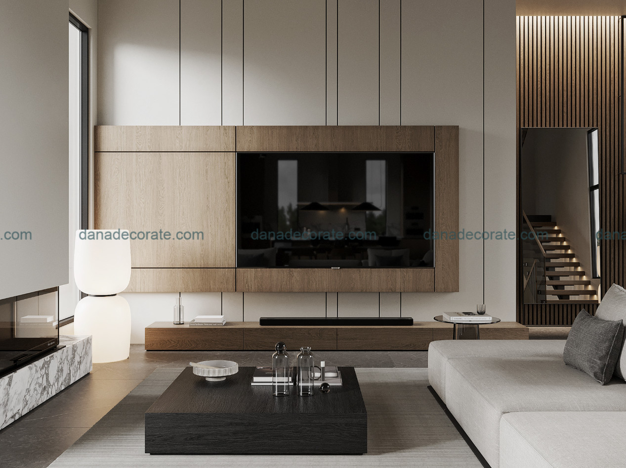 Thiết kế thi công nội thất phòng khách trọn gói theo phong cách hiện đại tại Đà Nẵng