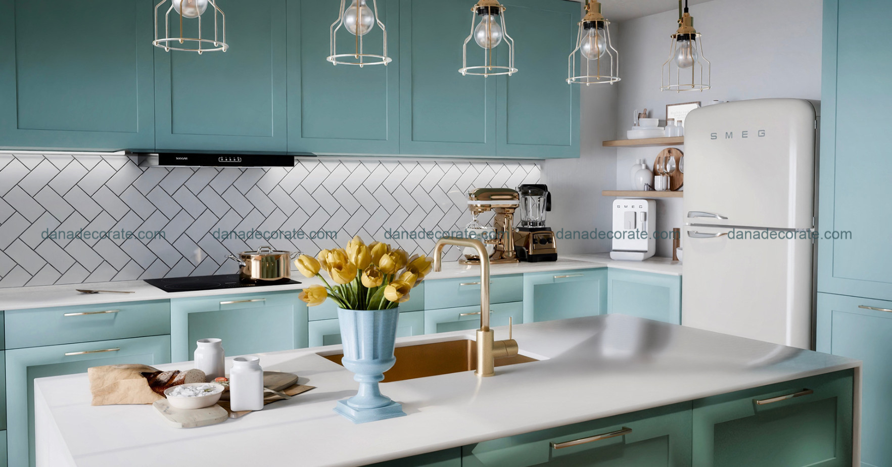 Thiết kế thi công nội thất phòng bếp trọn gói theo phong cách hiện đại tại Đà Nẵng