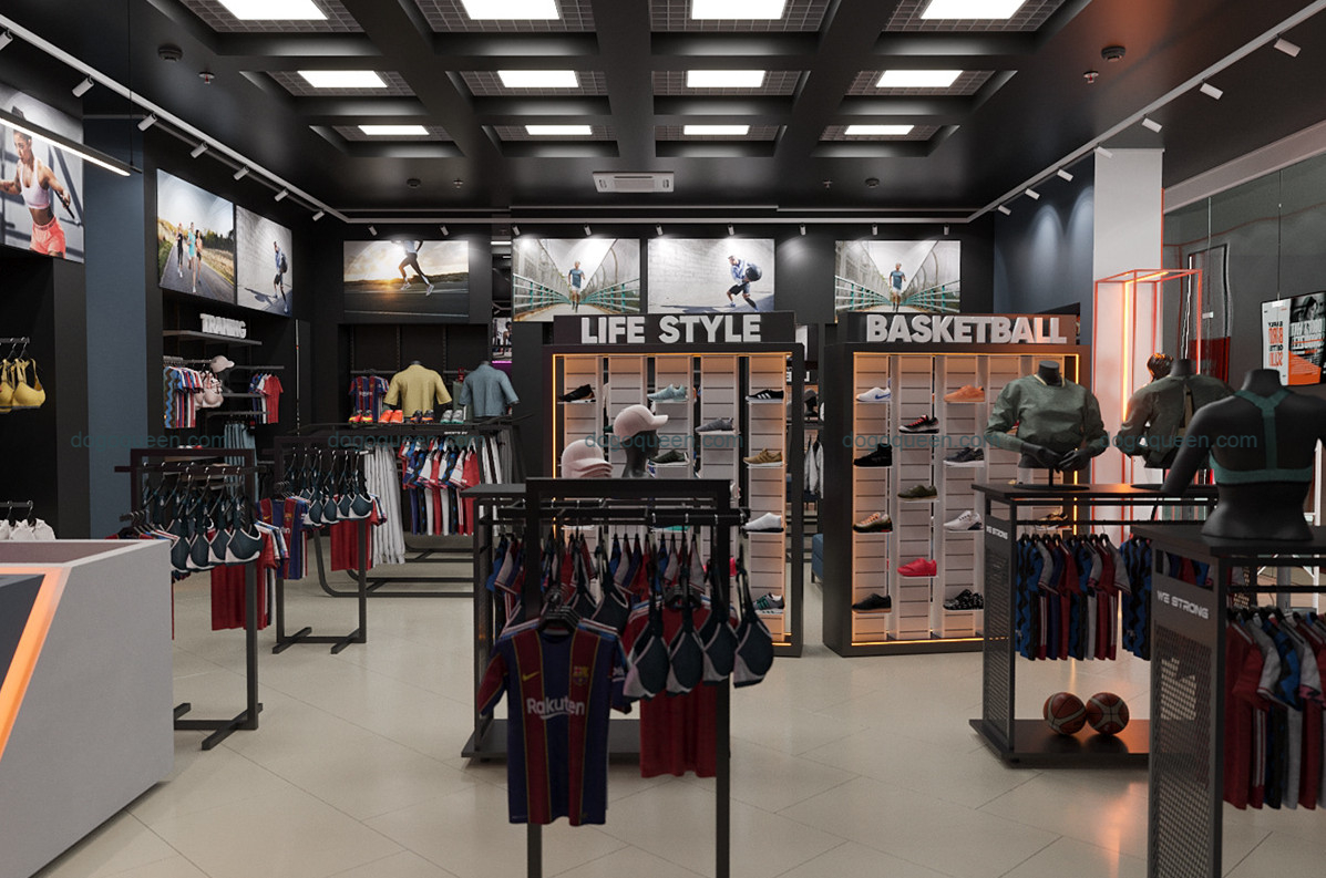Thiết kế thi công nội thất shop đồ thể thao tại Đà Nẵng