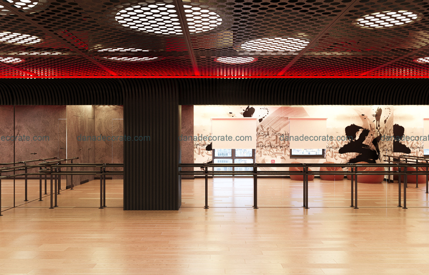 Thiết kế thi công trọn gói phòng dance theo phong cách hiện đại trẻ trung năng động.