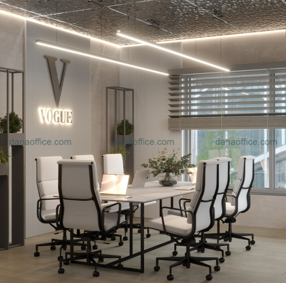 Bố trí nội thất phòng làm việc sang trọng.