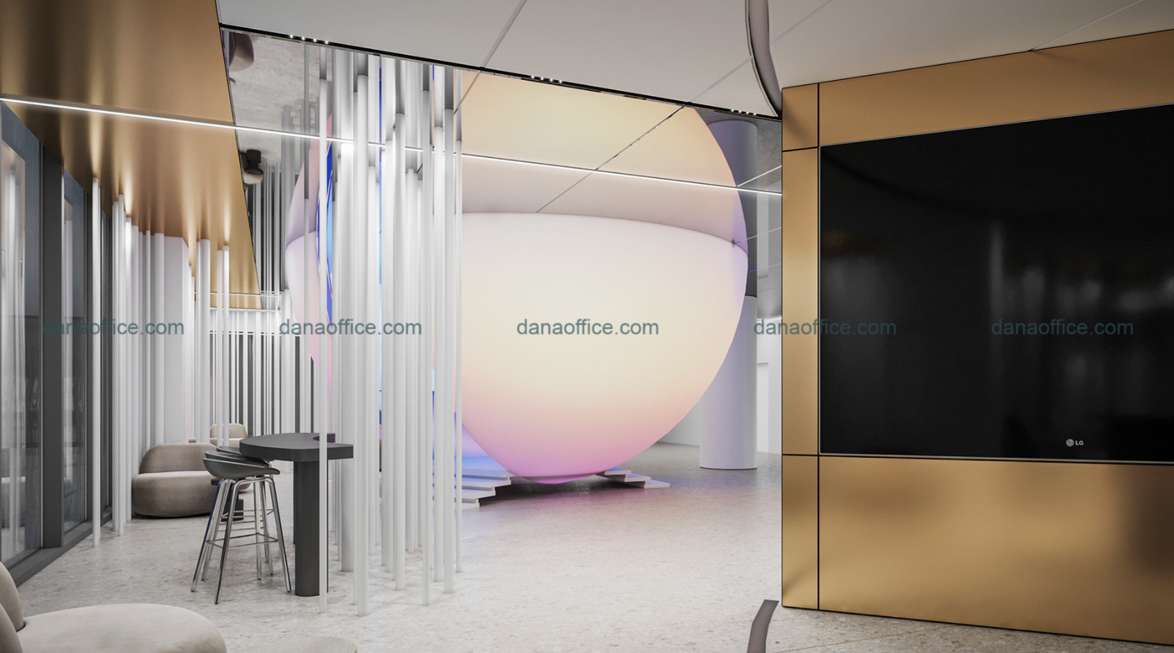 Bố trí nội thất văn phòng 2 tầng tại Đà Nẵng.