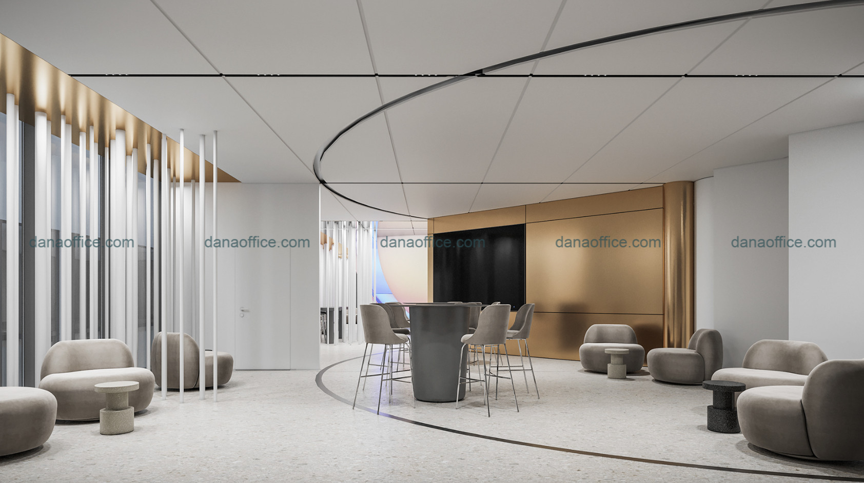 Đơn vị thiết kế văn phòng 2 tầng.