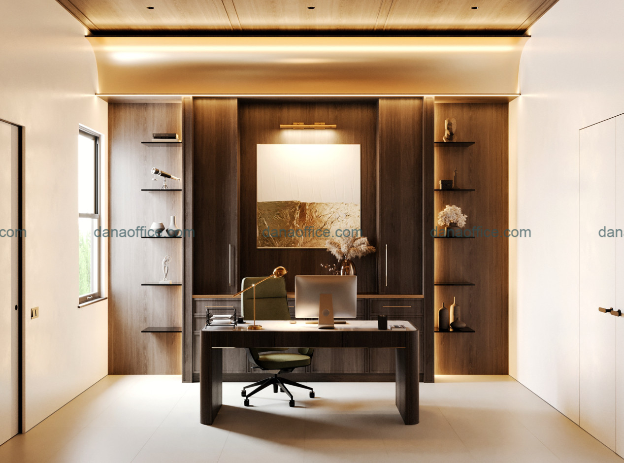 Thiết kế thi công nội thất phòng làm việc cho giám đốc.